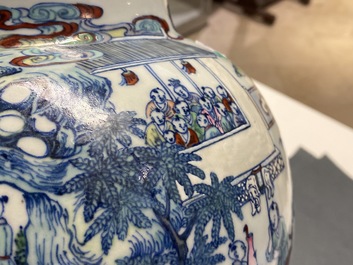 A Chinese doucai '100 boys' vase, Yongzheng/Qianlong